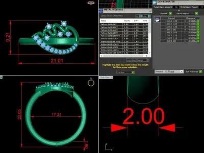 Jewelry Diamond Ring 3D Print Model 3D print model 17