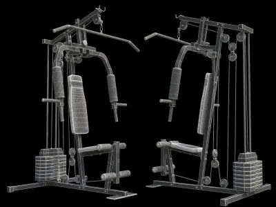 Bodybuilding Station 3D model