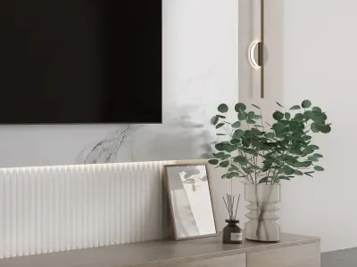 TV Wall Set 01 3D model