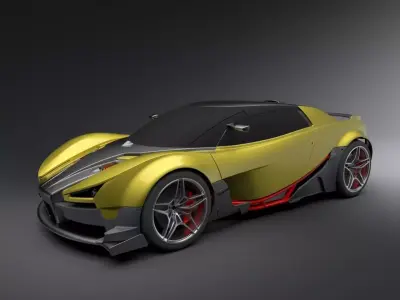 Trackday car concept 3D model