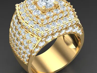 Luxury Men Rings Designs 5MR056 3D print model