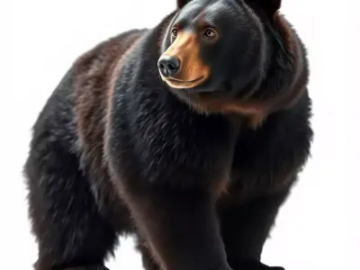 Realistic Black Bear model pack Low-poly 3D model