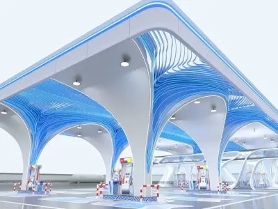 Gas Station 2 3D model