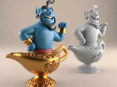 Fun Genie Lamp 3D STL File for Desk Decor Toys 9 3D print model