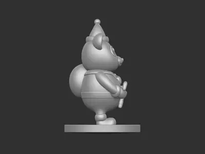   christmas sandapanda  3d printable model 3D print model