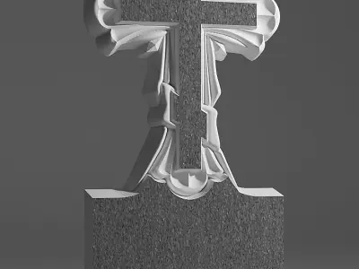 The Cross tombstone 3D Model 3D model