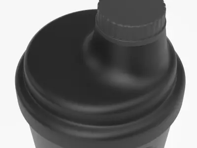 Matte Black Protein Shaker 3D model