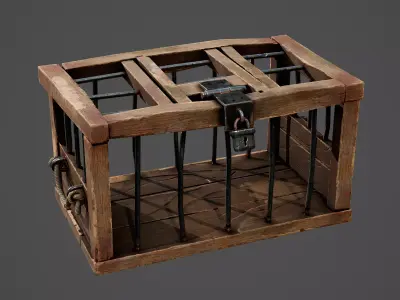 Stylized Cage Game Ready Model Low-poly 3D model