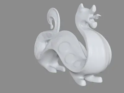 Decoration Ceramic Dragon 3D model