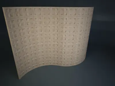 08 ARABIC PATTERN WALL Low-poly 3D model