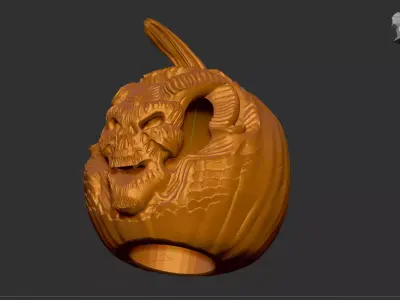 Halloween Pumpkin Decoration - 3D Printable Jack O Lantern  3D print model