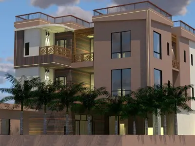 Luxury Villa Design A37 DWG SketchUp Model 3D model