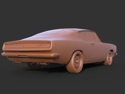 Plymouth Barracuda 1968 3D print model
