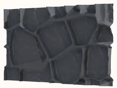 Quarry Stone Wall Kitbash 3D model