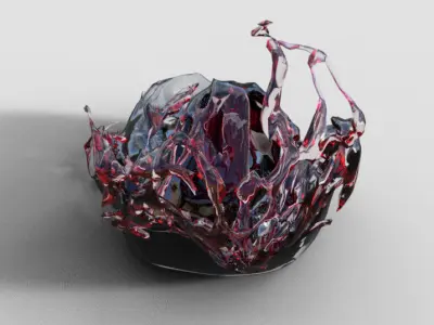 Art Water Low-poly 3D model