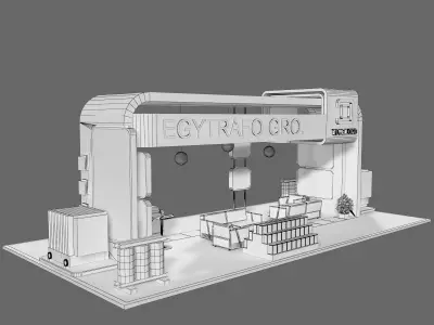  Booth Exhibition Stand a71 3D model