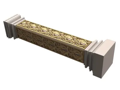 Stair Baluster 02 White Low-poly 3D model
