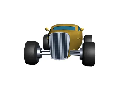 Hot Rod Hypercasual Low-poly 3D model