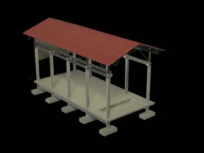 Workshop building 3D model
