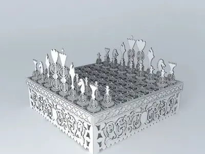 Chess Set Free 3D model