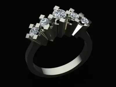Engagement Diamond Ring 3D print model buy