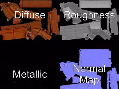 Classic Chesterfield Leather Sofa model pack Low-poly 3D model