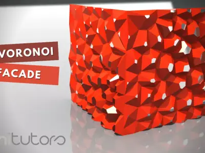 Voronoi 3d Wall Parametric Facade Design Grasshopper Rhino File 3D model