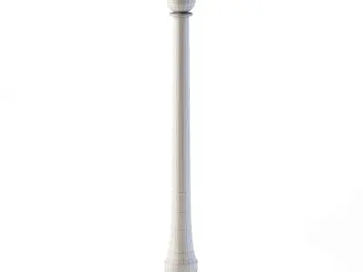 Tall Sidewalk Pole 3D model