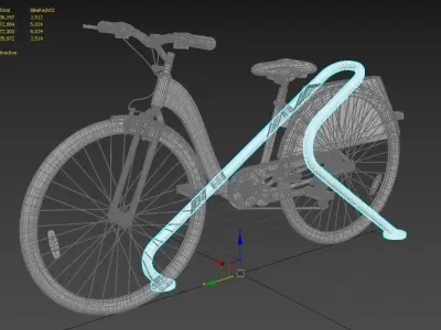 Bike Rack M03 Low-poly 3D model