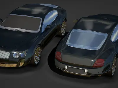 Modern Sportcar 01 Low Poly Mobile Ready Low-poly 3D model