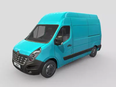 Renault Master 2017 L2H3 Van Low-poly 3D model
