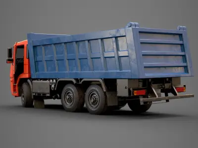 Dump Truck Heavy Duty Game Ready Low-poly 3D model