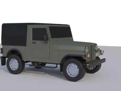 Mahindra Thar low poly 3D model