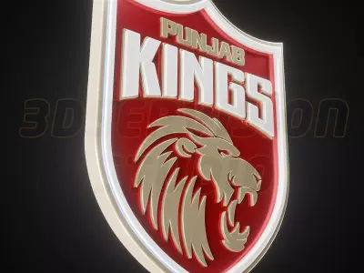 Punjab Kings logo - Cinematic - 3D print 3D model