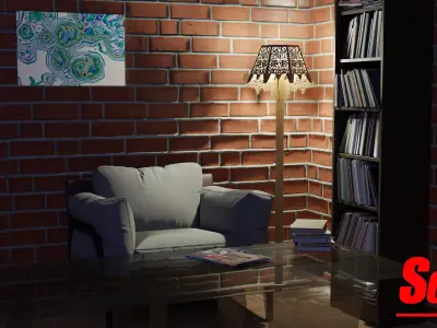 Floor Lamp 3D model