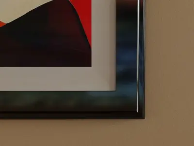 Framed Artwork Cubist Portrait 1 3D model