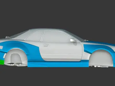 NISSAN R34 BRADBUILDS Low-poly 3D model
