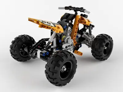 Lego Technic Quad Bike 3D model