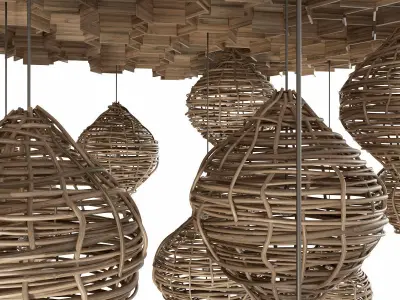 Branch Vespiary ceiling decor n1 3D model