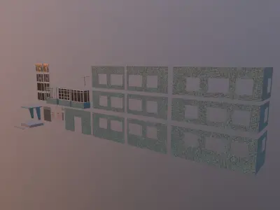 Constructor Panel House Low-poly 3D model