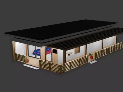 MODERN HOME  Low-poly 3D model