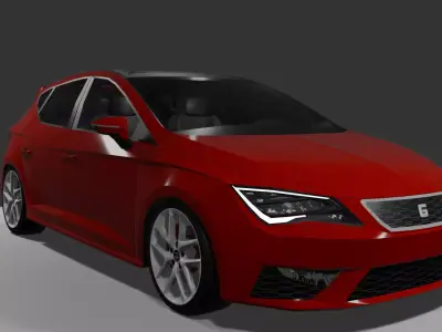 Seat Leon  Low-poly 3D model