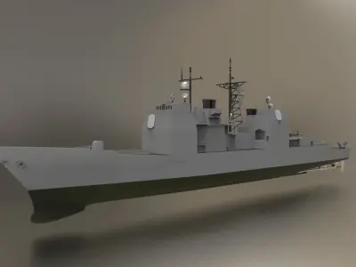 Ticonderoga class Guided Missile Cruisers 3D model