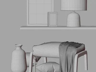 BEDROOM DECOR Set 4  3D model