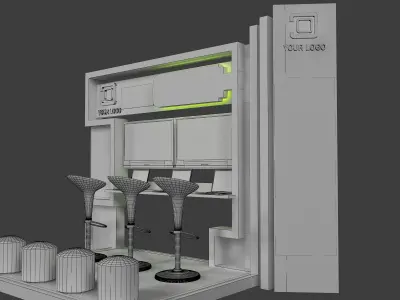 Booth Exhibition Stand a444d 3D model