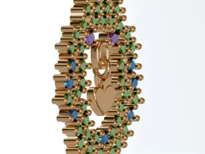 ASYMMETRIC STONE PENDANT 3D print model