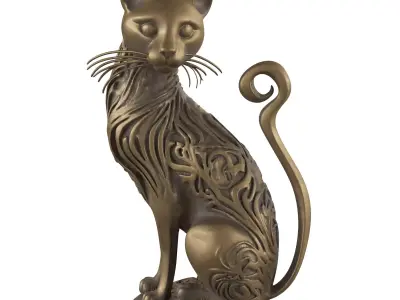statue cat 1 3D model