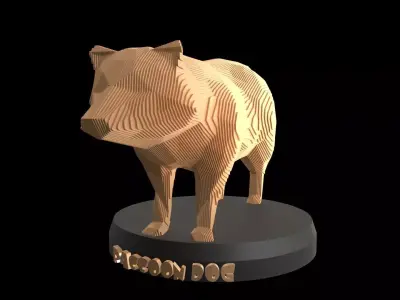 Parametric Raccoon Dog Low-poly 3D model