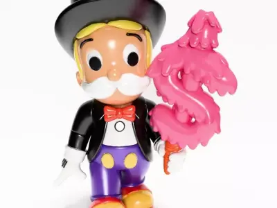 Richie Rich mash-up Monopoly Mickey Mouse toy 3D print model