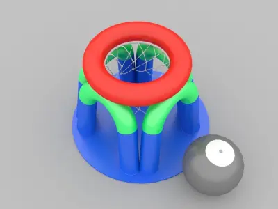 Inflatable game balloon Low-poly 3D model